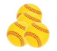 BCOATH 4 pièces Balle Baseball Mousse PU Douce pour Entraînement Sportif Garçon Fille Débutants Sécurité Intérieure