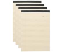 BCOATH 4 Pièces Bloc-notes Détachable Ligné Beige en Papier A4, Design Non Daté Facile à Ranger, pour Planificateur de Bureau et Fournitures de Papeterie