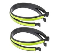 BCOATH 4 pièces Clip Pantalon Vélo Réfléchissant Bandes Réfléchissantes Haute Visibilité pour Sécurité Cycliste Nocturne Attaches Faciles à Fixer pour Sorties Vélo