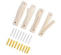 BCOATH 4 Pièces Crochets Décoratifs en Bois Forme Branche Gain de Place et Stable pour Bureau et Vestiaire Style Créatif