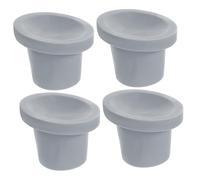 BCOATH 4 Pièces Embouts Chaise Robustes Antidérapants Caoutchouc avec Inserts Métalliques Remplacement Facile pour Siège de Banc et Aide Transfert