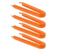 BCOATH 4 Pièces Extracteur de Fusibles, Pince Orange en PVC INOX | Rangement Boîte à Moufles, Prise Ferme, Retrait Précis et Sûr, pour Assistance Routière, Atelier, Moto