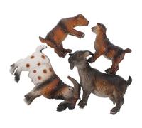 BCOATH 4 pièces Figurines Chèvre Réalistes Ensemble Famille Parent-garçon Fille Jouets Interactifs pour Garçon Fille Modèles Chèvre pour Développement Coordination et Jeu Imaginatif