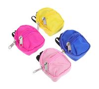 BCOATH 4 Pièces Mini Sac à Dos pour Poupées Sac École Miniature avec Fermeture Éclair Accessoire de Maison de Poupée pour Jeu Imitation et Décoration Petite Maison