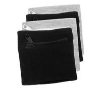 BCOATH 4 pièces Portefeuille de Poignet à Fermeture Éclair Bandeau Respirant Multifonction pour Sport et Rangement Clés Monnaie Adapté Course et Usage Quotidien