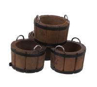 BCOATH 4 Pièces Scale Dollhouse Accessories for Pretend Play and Home Decor Rustic Mini Barrels for Kitchen and Farm Scenes