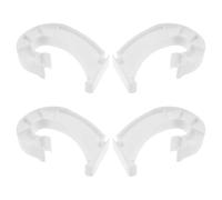 BCOATH 4 Pièces Support de Tringle de Placard en Plastique Blanc, Forme J | Armoires et Salles de Bain, Usage Polyvalent, Structure Robuste, Optimise L’espace, Lot de Deux Pièces