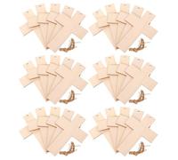 BCOATH 40 Pièces Croix Bois Non Peinte pour Bricolage DIY Marque-pages et Décorations Croix Vierges pour Communion Baptême et Fête Église