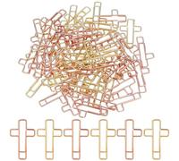 BCOATH 40 Pièces Pince à Papier Croisée en Métal, Marque-pages de Croix pour Papeterie de Bureau, Fonction Signet et Support Enveloppe, pour Bureau et École