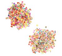 BCOATH 4000 pièces Décorations Accessoires Ongles Fruit Gâteau Charms Nail Art pour Manicure DIY Paillettes Micro-billes Kawaii Style Mixte et Brillant