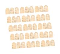 BCOATH 45 pièces Lot de Portes de Fée Bois Naturel pour Jardin Décoration Miniature Créative Complet pour Artisanat DIY et Paysages Féeriques