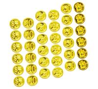 BCOATH 48 Pièces de Monnaie Pirate en Plastique 1 CM Accessoires de Fête Thème des Pirates Amusant Léger et Compact pour Halloween et Chasses au Trésor