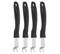 BCOATH 4pcs Outils de Barbecue en Acier Inoxydable avec Poignée Antidérapante Confortable, Lève-Assiette Portable pour Cuisson en Extérieur et Camping