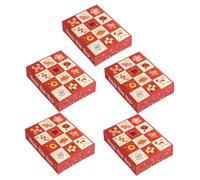 BCOATH 5 Pièces Boîte Cadeau DIY Papier Compartimentée Boîte à Loterie Vide pour Tirage Au Sort pour Fête Du Nouvel An Légère et Sécurisée