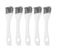 BCOATH 5 Pièces Brosse de Nettoyage Facile à Nettoyer pour Cage à Oiseaux Manche Long Tête Large en Métal et Plastique le Fond Coins Cage