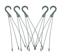 BCOATH 5 Pièces Crochets en Plastique, Porte-fleurs Vert, 30 CM | Accroche Jardiniere Balcon, Support 2,5kg, Pose sans Perçage, Usage Extérieur, pour Pots