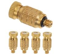 BCOATH 5 pièces Kit de Buses de Brumisation Cuivre Haute Pression Résistance à Haute Température Filetage Sécurisé pour Système de Refroidissement Extérieur Jardin Terrasse et Piscine