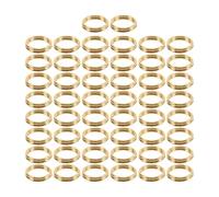 BCOATH 50 Anneaux Fendus Ronds Doubles en Métal Or pour Loisirs Créatifs Diy, Lot de 50 Set de Set de Pièces Polyvalent pour Création de Bijoux et Accessoires