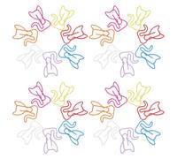 BCOATH 50 pièces Lot de Trombones Métalliques Forme Chat Multicolores Accessoires de Bureau Robustes et Ludiques pour Classeurs Marque-pages et Documents Cadeau pour Fans de Chat