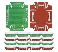 BCOATH 50 Pièces Plateaux-repas en Papier de Bateau pour Emballage Alimentaire, Boîte Jetable Sécurisée Verrouillage, pour Ailes de Poulet et Apéritifs en Fête D'anniversaire Football