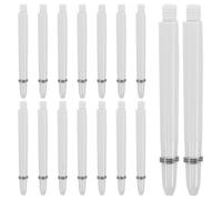 BCOATH 50 pièces Tiges de Fléchettes Nylon avec Anneaux pour Prise Confortable Installation Facile Compatibles Pointes Souples et Acier Pack Blanc