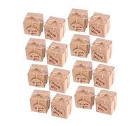 BCOATH 50Pièces Boîtes à Papier Kraft DIY avec Cartes Merci Coffret Exquis pour Mariage Anniversaire et