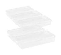 BCOATH 5pièces Lot de Boîtes de Rangement Plastique Transparentes pour Déchets de Lames Boîte de Collecte Sécurisée avec Couvercle à Charnière Organiseur Multi-usage pour Bijoux Perles