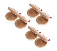BCOATH 6 Castagnettes à Doigts en Bois Petits Instruments de Percussion Légers DIY à Monter Soi-Même Portables Adaptés Garçon et Filles et Adultes pour Éveil Musical