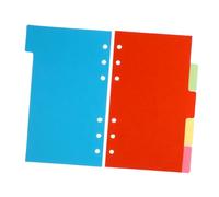 BCOATH 6 ensembles Intercalaires Colorés pour Classeur à Anneaux de Recharge Papier Résistantes pour Carnet Spiralé Usage Bureau et Voyage Couleurs Aléatoires par Set Couleur Aléatoire