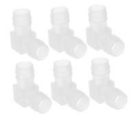 BCOATH 6 Pièces Connecteurs de Tuyaux Coudés Plastique PP Kit Raccords Barbelés Durables pour Tuyaux PVC PU et Caoutchouc Installation Facile sans Fuite