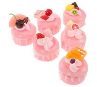 BCOATH 6 Pièces Cupcakes Artificiels en Écume Aimants, Décoration Gâteau Réaliste pour Cafés et Accessoires Photo, Artisanat Créatif et Romantique