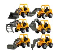 BCOATH 6 pièces Excavatrice pour Garçon Fille Véhicule de Construction Miniature Modèle Camion Éducatif pour Tout- et Sécurisé pour Développement des Habiletés