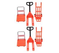 BCOATH 6 pièces Jouets Miniatures Chariot Élévateur et Barricades Jouets de Construction pour Garçon Fille Apprentissage Routier et Jeu Interactif