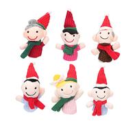 BCOATH 6 pièces Marionnettes à Doigts Résistantes pour Histoires Jouets Décoratifs pour Garçon Fille de Poupées Accessoires Déducation et Jeu Familial Couleur Aléatoire Couleur Aléatoire