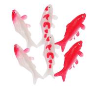 BCOATH 6 pièces Miniature Koi Fish Figurines Realistic Artificial Carps for Aquarium and Home Decor Tropical Fish Ornament
