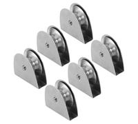 BCOATH 6 Pièces Poulie Structure à Roulement en Acier Inoxydable Argenté Mât de Drapeau pour Prévention de L'emmêlement Corde, pour Écoles et Bâtiments Gouvernementaux