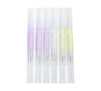 BCOATH 6 Pièces Stylo Huile Cuticule Ongles Revitalisant Hydratant pour Cuticules Soins Ongles Gel et Acrylique Pen Nourrissant Portable pour Salon et Usage Domestique