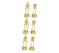 BCOATH 6 Pièces Trophée Du Stand De Crâne Masque D'halloween Costume Récompenses Du Jeu De Squelette Décor D'halloween Gonflables D'halloween En Plein Air Chaudron Rester Plastique Golden