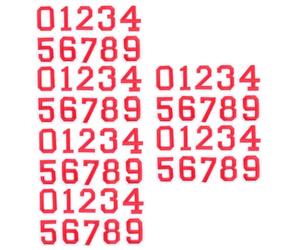 BCOATH 6ensembles Autocollants De Numéros Auto-adhésifs Pour T-shirts Et Vêtements Pour Maillots De Football Et Réparation Rouge Chiffres