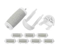 BCOATH 8 Pièces Rouleau de Remplacement pour Râpe Pied Électrique, Têtes de Rechange en Abs et Émeri, Performance Solide pour Éliminer la Peau Morte en Soin des Pieds