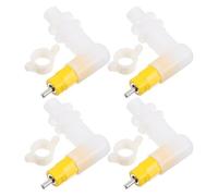 BCOATH Abreuvoir Automatique à Tétine pour Volailles 4 Pièces en PP Joint Étanche, Installation Sécurisée, pour Poulaillers et Petits Oiseaux