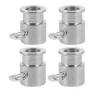 BCOATH Accessoires de Barbecue en Fer Chromé 4pcs, Tiges de Fixation Rotisserie Design Stopper, Diamètre de Trou 20 Mm, pour Barbecues Familiaux en Extérieur