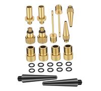 BCOATH Adaptateur de Valve et Voiture avec Aiguilles et Embouts Convertisseurs Kit pour Pompe à Air Ballon et Pneus Rangement Compact