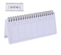 BCOATH Agenda Semainier pour Étudiants en Papier Blanc Reliure Spirale, Planificateur Multifonctionnel pour Enregistrer Plans et Emplois Temps, pour Usage Scolaire