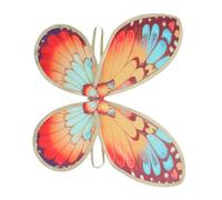 BCOATH Ailes de Déguisement pour Petite Fille Costume de Printemps Sangles Ajustables Tissu Doux Respirant Ailes Féeriques Orange pour Fêtes Carnaval et Noël