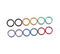 BCOATH Anneaux pour Pattes D’Oiseaux Colorés en Aluminium, Bagues D’Identification Ouvertes, Taille Standard, Usage Polyvalent pour Pigeons, Perruches Et Oiseaux Domestiques