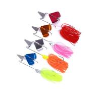 BCOATH Appât de Pêche en Métal 2 22g Rose pour Rivière et Bord | Skirt Silicone Noué à Main, Émerillon et Hameçon Intégrés, pour Eau Douce
