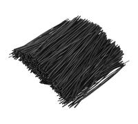 BCOATH Attaches de Câble en Fil Galvanisé Plastifié Noir, 1000 Pièces, Faciles à Plier et Ranger, pour Jardinage et Gestion des Fils et Cordons
