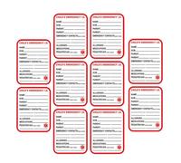 BCOATH Autocollants D'information Médicale Haute Visibilité et Facile à Utiliser 10 Papier Enduit Rouge pour Siège Auto et Paquet à Dos pour Siège Auto Garçon et Filles