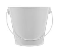 BCOATH Bac à Graisse Rond en Métal Blanc 8x10,5x12 Cm pour Barbecue Extérieur - Seau à Huile avec Poignée, Récipient Récupérateur D’Huile et Graisse pour Barbecue, Camping et Friture